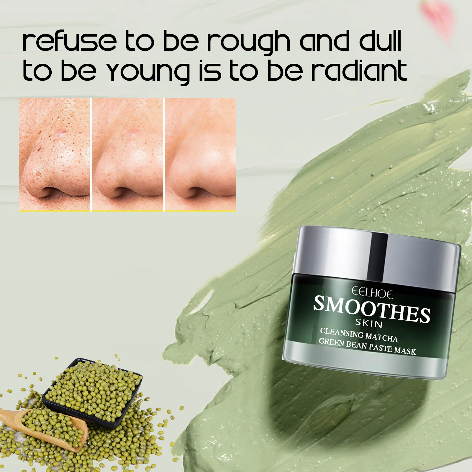 Green Tea Solid Cleansing Mask - đánh giá và giá Mud Mask Kaolin