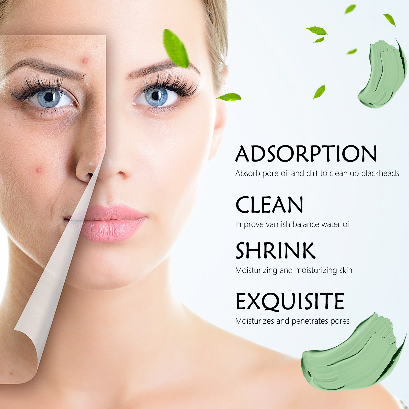 Green Tea Solid Cleansing Mask - đánh giá và giá Mud Mask Kaolin