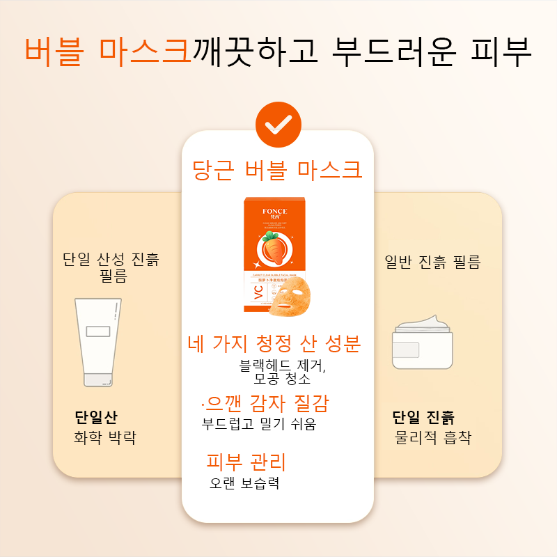 FONCE Carrot Mud Bubble Mask r - đánh giá và giá Mud Mask Kaolin