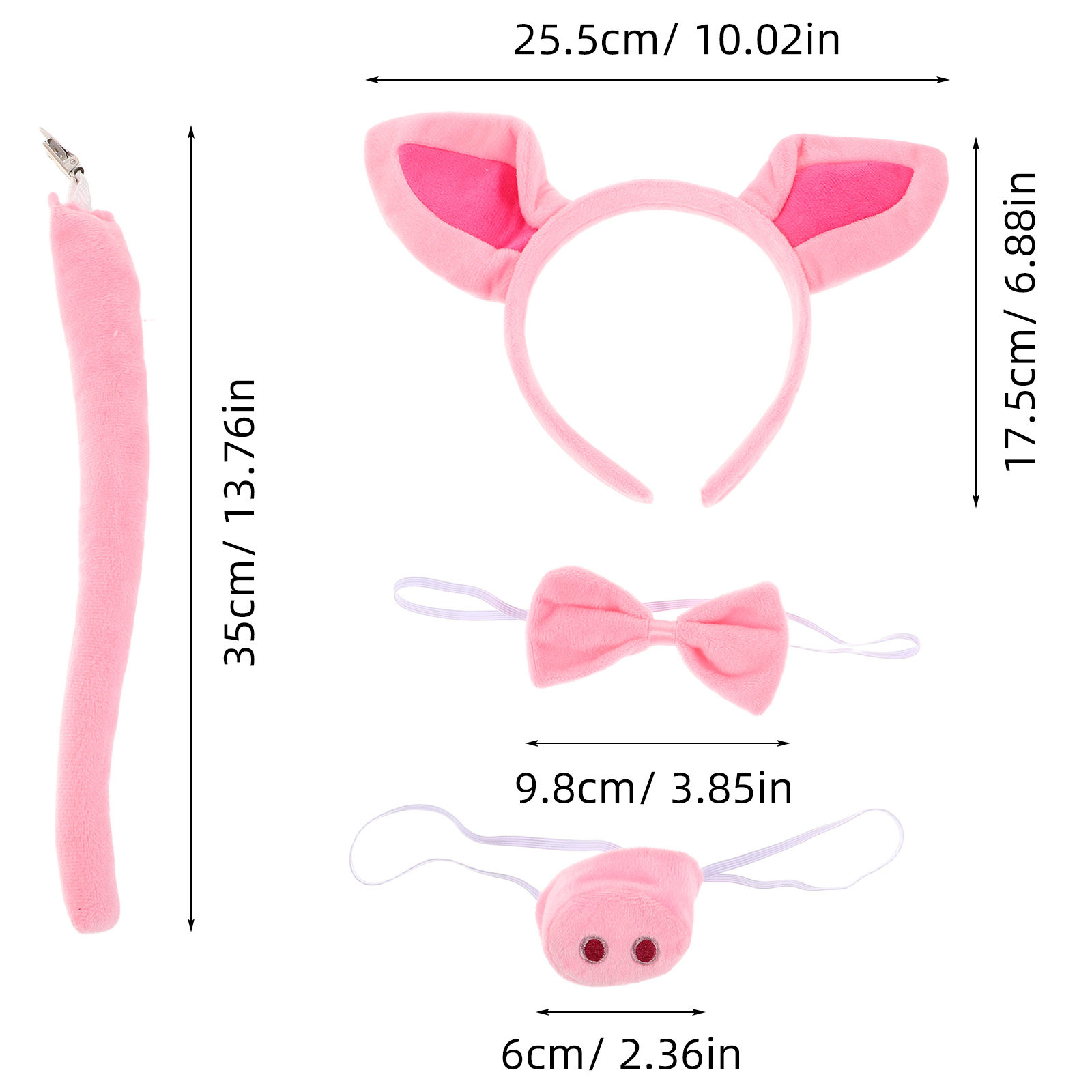 1Set Pink Pig Headband Set Sof - đánh giá và giá Skincare Animate