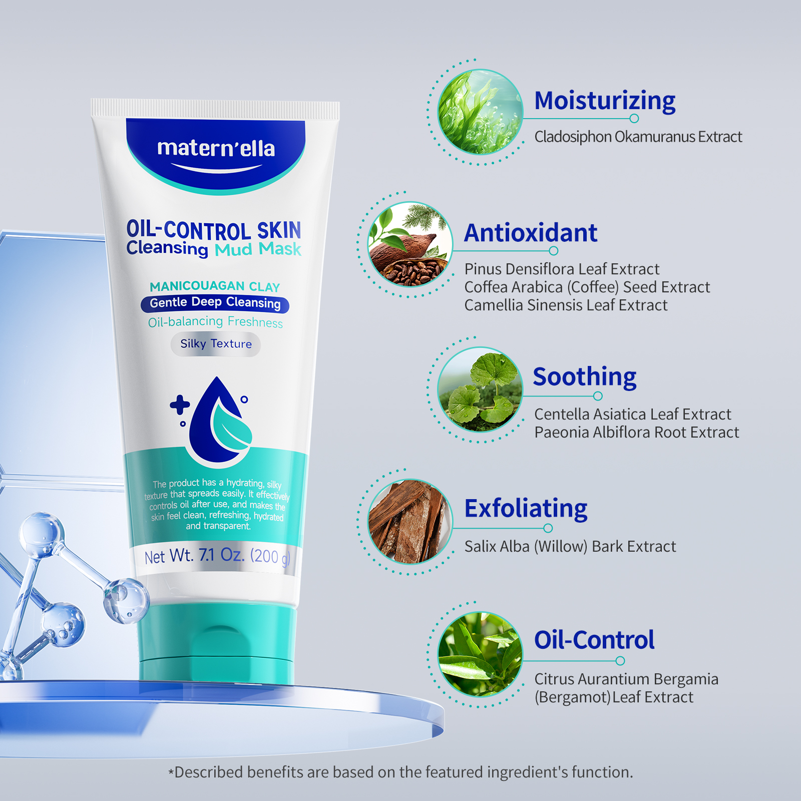 Matern'ella Manicouagan Clay M - đánh giá và giá Mud Mask Kaolin