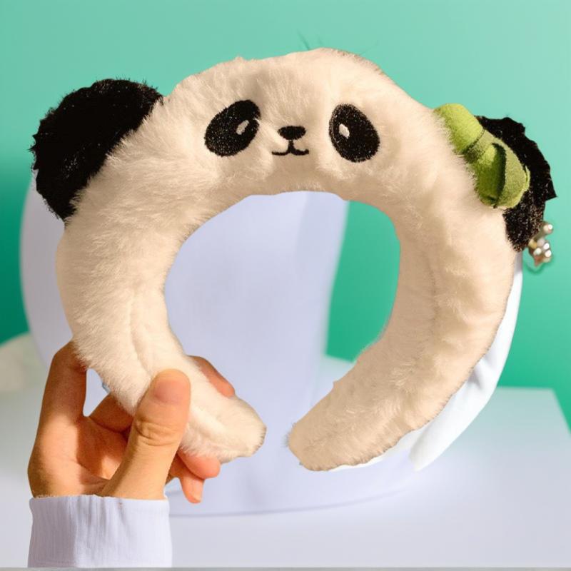 Cute Panda Plush Headband for  - đánh giá và giá Skincare Animate