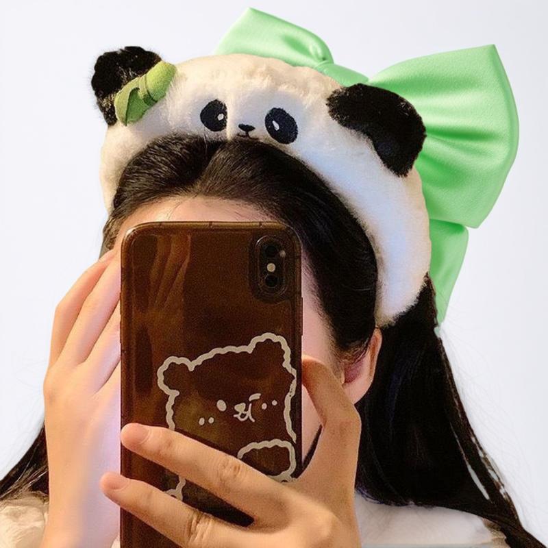 Cute Panda Plush Headband for  - đánh giá và giá Skincare Animate