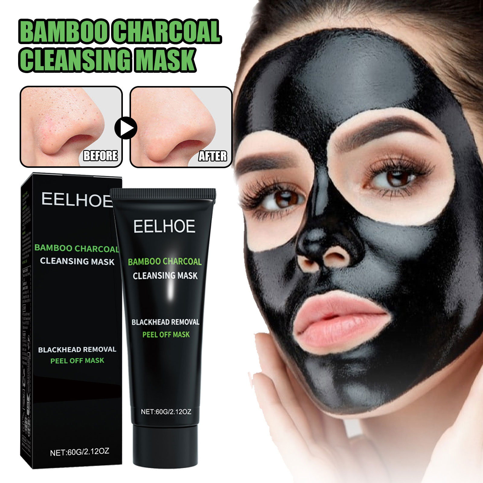 Bamboo Charcoal Tear-off Mask  - đánh giá và giá Mud Mask Kaolin