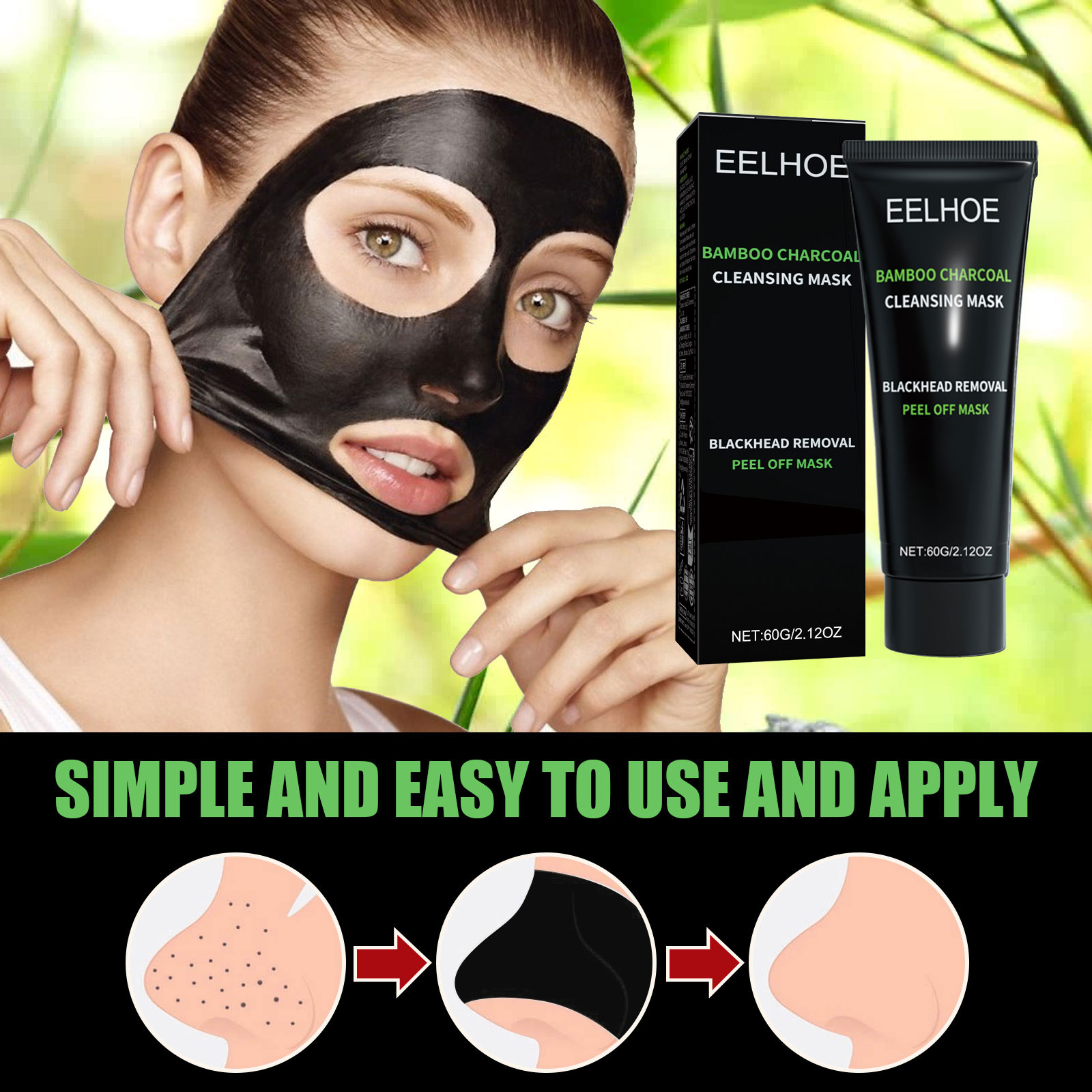 Bamboo Charcoal Tear-off Mask  - đánh giá và giá Mud Mask Kaolin