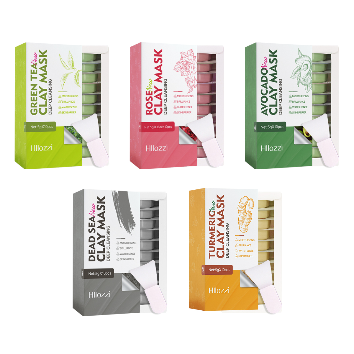 5g*10pcs Facial Cleansing Mud  - đánh giá và giá Mud Mask Kaolin