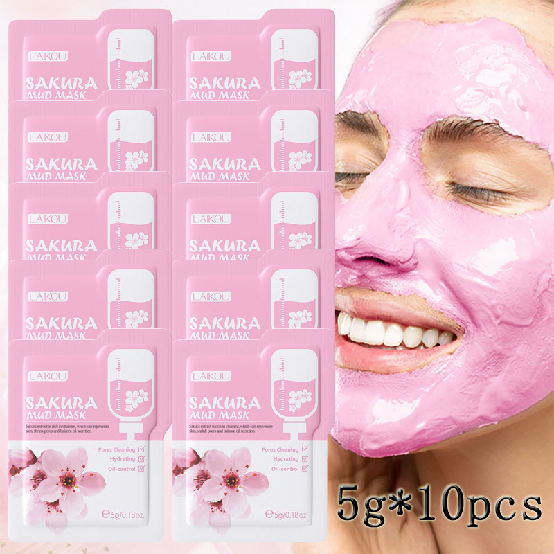 10pcsLAIKOU Sakura Mud Mask Ba - đánh giá và giá Mud Mask Kaolin