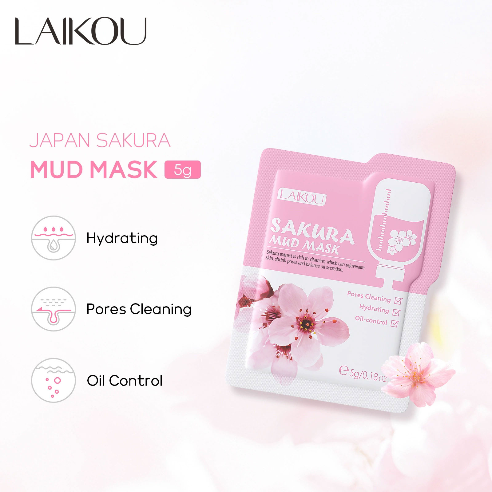 10pcsLAIKOU Sakura Mud Mask Ba - đánh giá và giá Mud Mask Kaolin