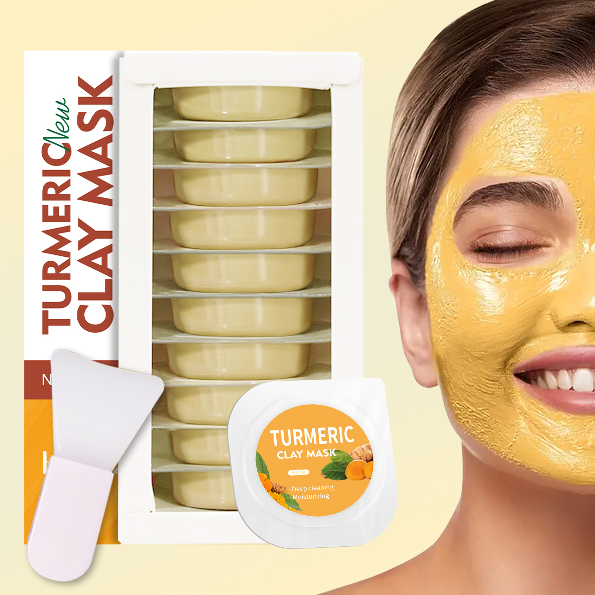 5g/0.17oz*10 Turmeric clay mud - đánh giá và giá Mud Mask Kaolin
