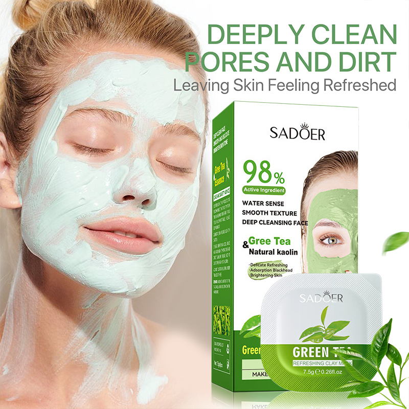 8pcs Green Tea Cleaning Mud Ma - đánh giá và giá Mud Mask Kaolin