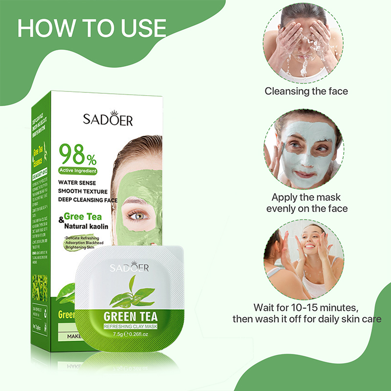 8pcs Green Tea Cleaning Mud Ma - đánh giá và giá Mud Mask Kaolin