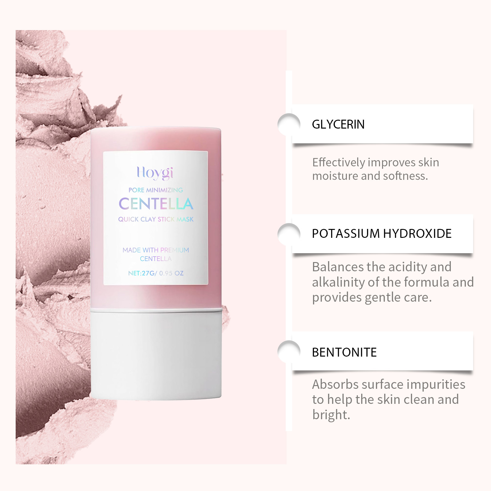 Centella Clay Stick Mask Facia - đánh giá và giá Mud Mask Kaolin